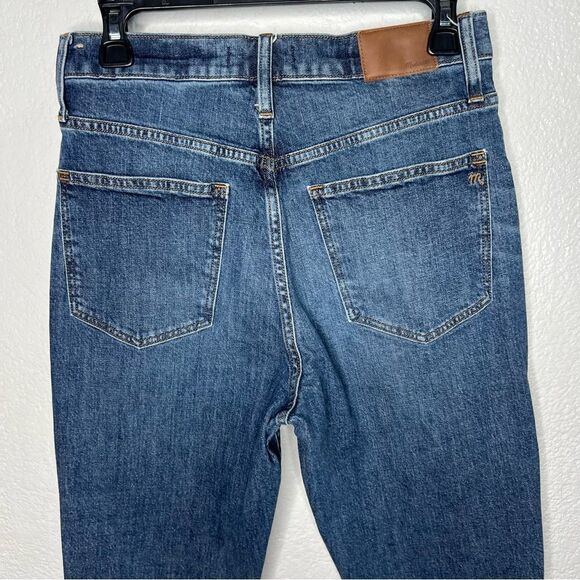 Madewell The High Rise Slim Boyjean Denim Dark Was Blue Women’s Jeans Sz 28 - Picture 6 of 13